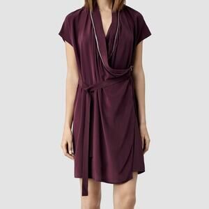 all saints tia metallic dress Allsaints Metallic Tia Mini Dress In Grey - 43% Off